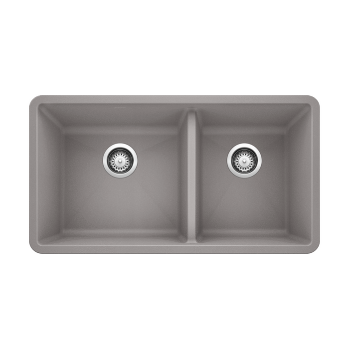 Blanco PRECIS U 1¾ Double Bowl SILGRANIT Undermount Kitchen Sink