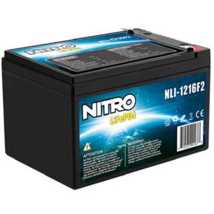 NITRO NLI-1216F2 12.8V 16.0AH LiFePO4 Battery