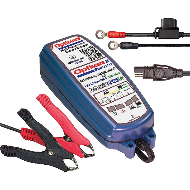 OptiMATE 2 DUO TM-551 BRONZE Series 5-step 12V / 12.8V 2A Sealed Battery Maintainer
