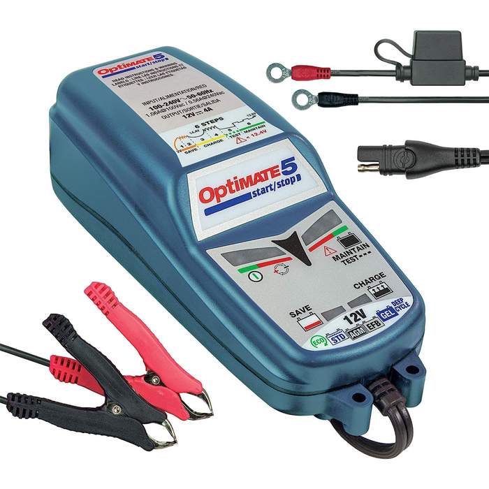 OptiMATE 5 start/stop, TM-221 4A 6-step 12V 4A Battery Saving Charger-Tester-Maintainer