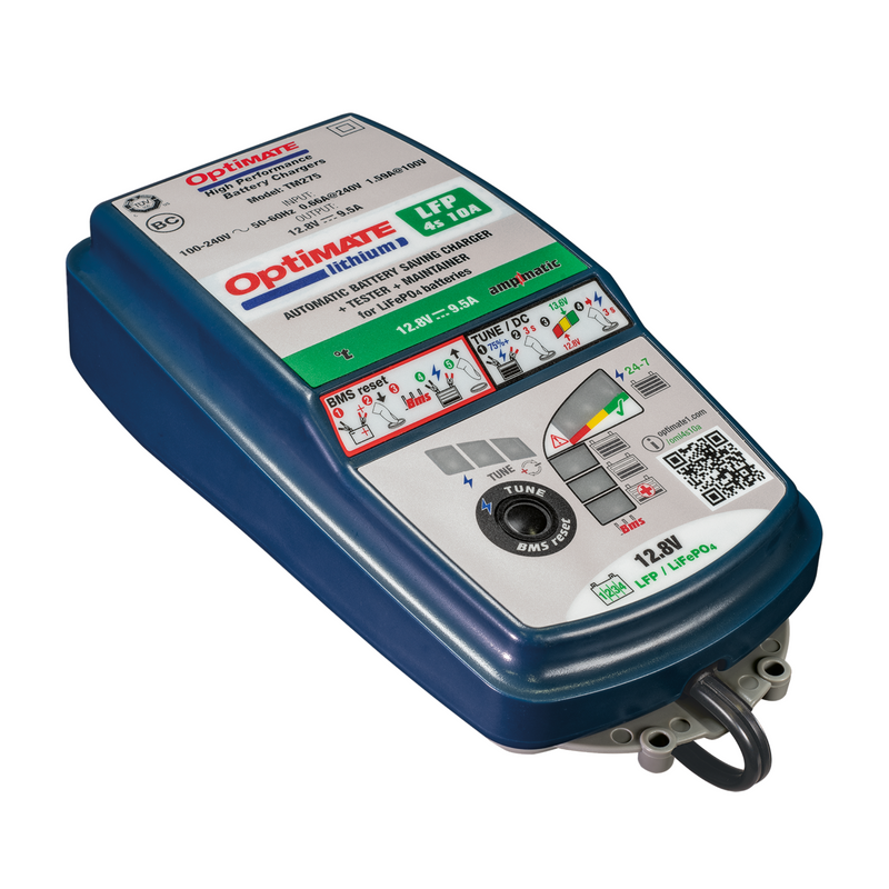 OptiMATE TM-271 LITHIUM Series 10-Step 12.8V 10A Sealed Battery Saving Charger & Maintainer