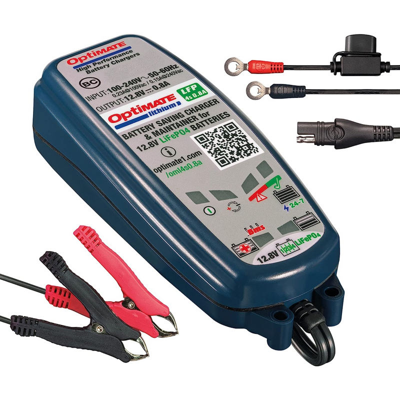 OptiMATE TM-471 LITHIUM Series 8-Step 12.8V 0.8A Sealed Battery Saving Charger & Maintainer