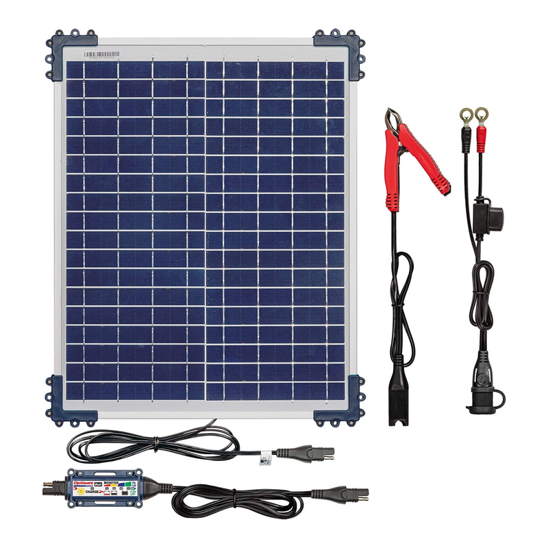 OptiMATE TM-522-D2 Solar Duo + 20W Solar Panel - 6-Step 12V / 12.8V 1.67A Sealed Solar Battery Saving Charger & Maintainer