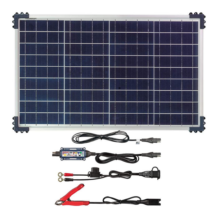 OptiMATE TM-522-D4 Solar Duo + 40W Solar Panel - 6-Step 12V / 12.8V 3.33A Sealed Solar Battery Saving Charger & Maintainer