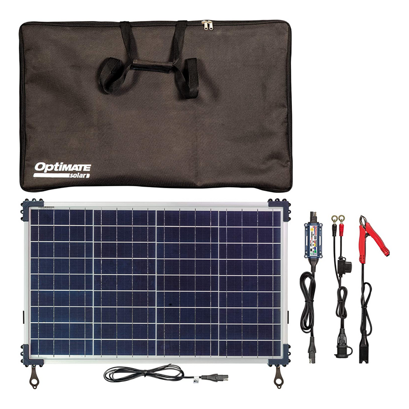 OptiMATE TM-522-D4TK Solar Duo 40W Travel Kit - 6-Step 12V / 12.8V 3.33A Sealed Solar Battery Saving Charger & Maintainer