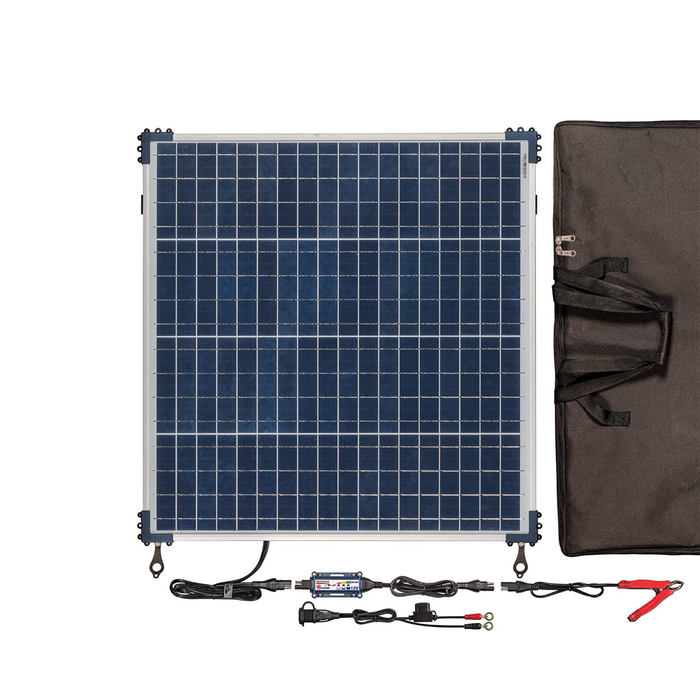 OptiMATE TM-523-6TK Solar 60W Travel Kit - 6-Step 12V 5A Sealed Solar Battery Saving Charger & Maintainer