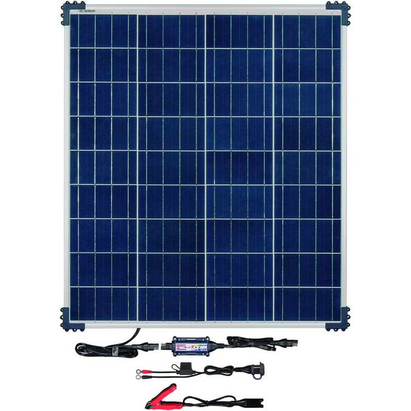 OptiMATE TM-523-8 SOLAR + 80W Solar Panel, Solar Pulse Charger, Tester & Maintainer for 12V batteries