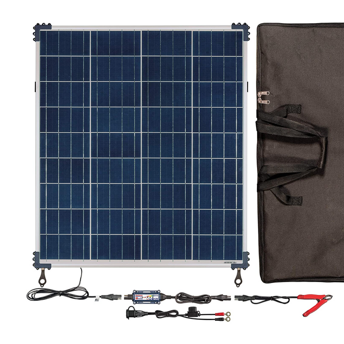 OptiMATE TM-523-8TK SOLAR 80W Travel Kit - 6-Step 12V 6.67A Sealed Solar Battery Saving Charger & Maintainer