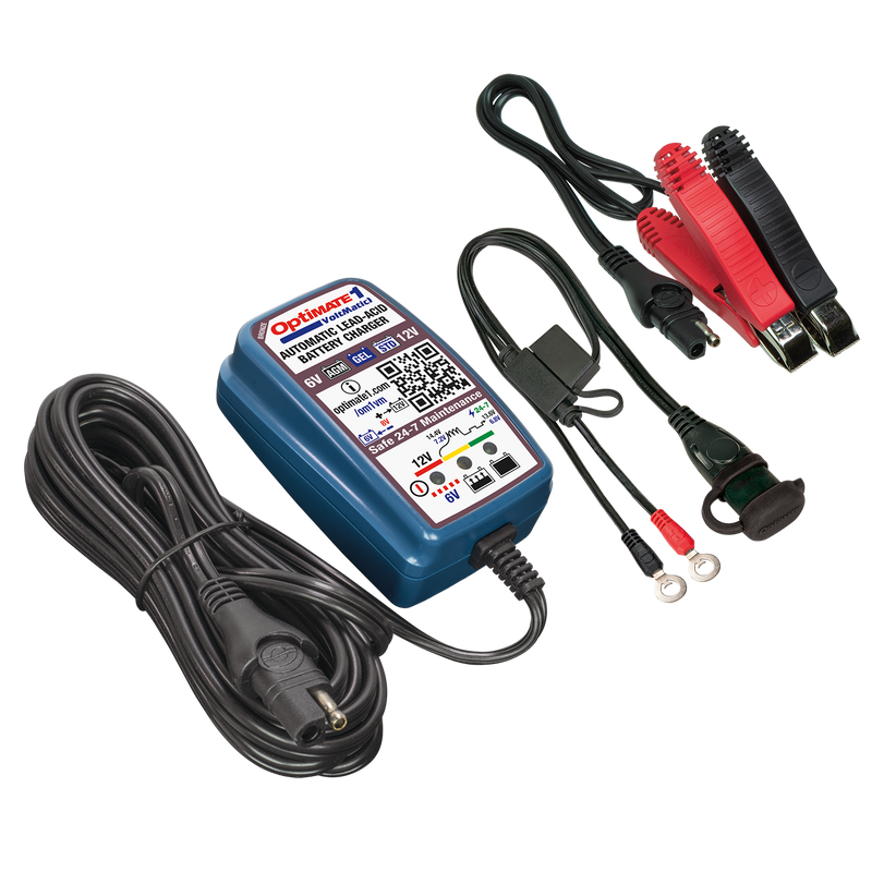 OptiMATE 1 Voltmatic TM-401V2 BRONZE Series: 4-step 6V / 12V 0.6A Battery Charger