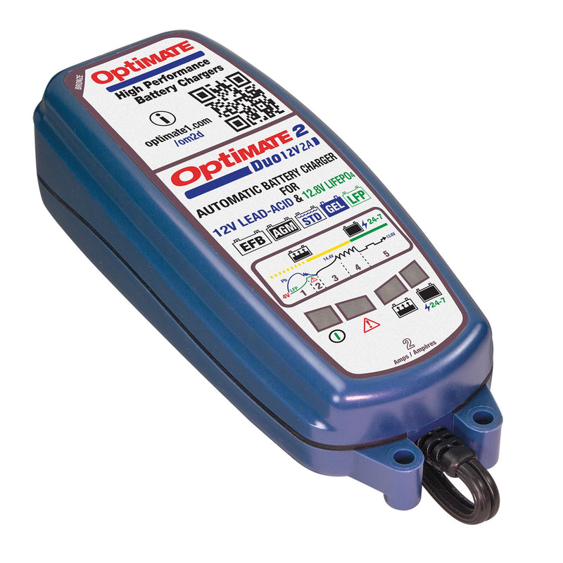 OptiMATE 2 DUO TM-551 BRONZE Series 5-step 12V / 12.8V 2A Sealed Battery Maintainer