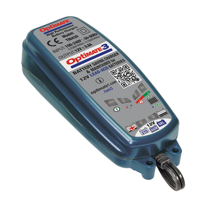 OptiMate 3 TM-431 7-Step 12V 0.8A Battery Saving Charger-Tester-Maintainer