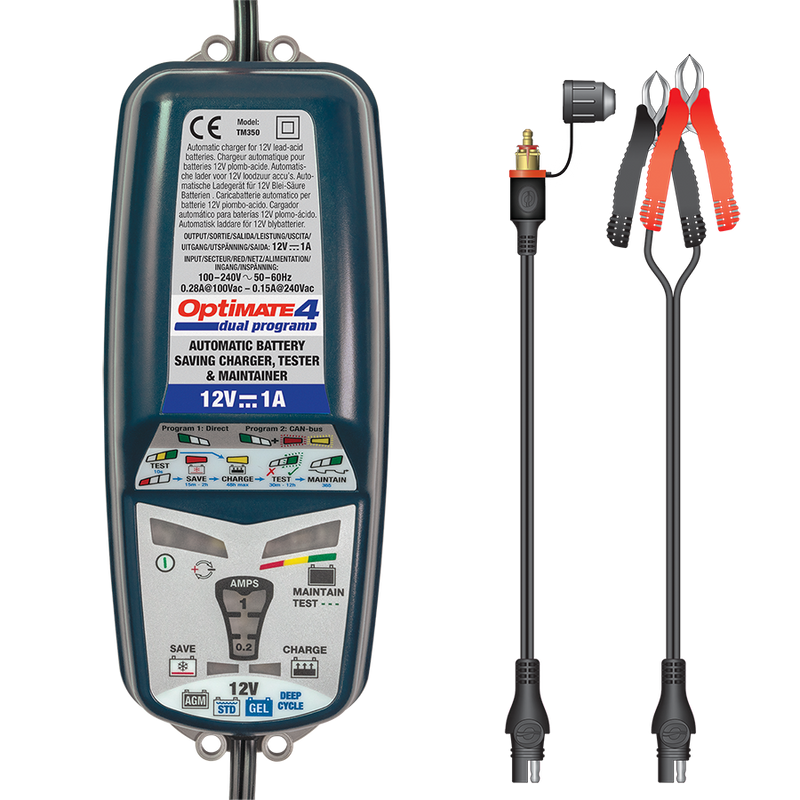 OptiMATE 4 CAN-bus edition, TM-351 8/9-step 12V 1A battery Saving Charger-Tester-Maintainer