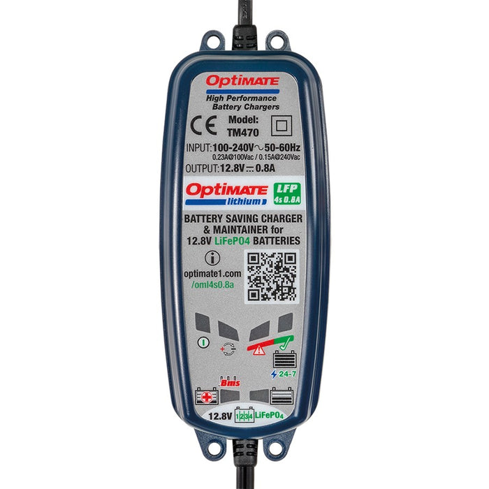 OptiMATE TM-471 LITHIUM Series 8-Step 12.8V 0.8A Sealed Battery Saving Charger & Maintainer