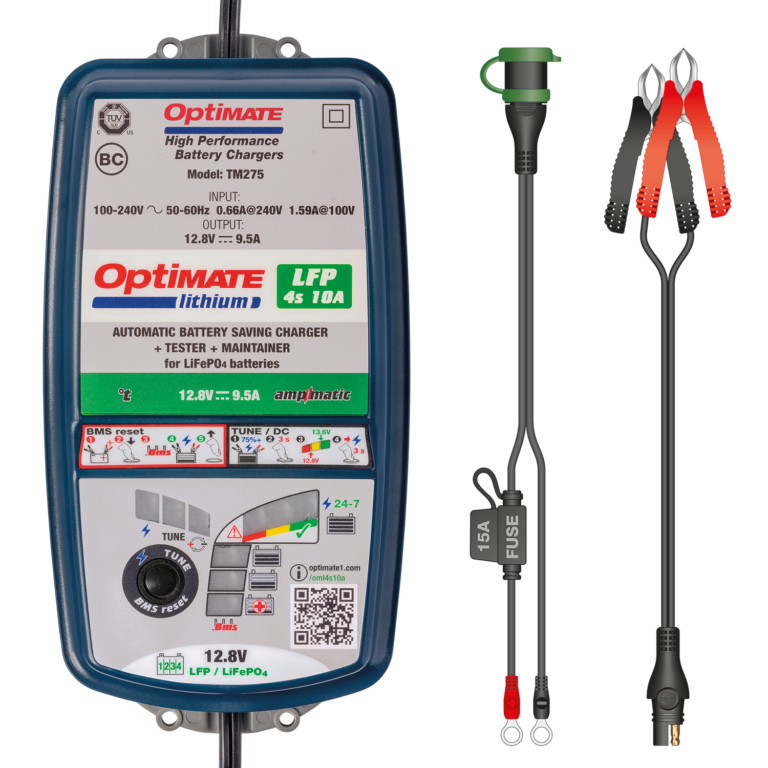 OptiMATE TM-271 LITHIUM Series 10-Step 12.8V 10A Sealed Battery Saving Charger & Maintainer
