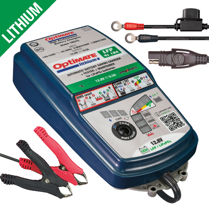 OptiMATE TM-271 LITHIUM Series 10-Step 12.8V 10A Sealed Battery Saving Charger & Maintainer