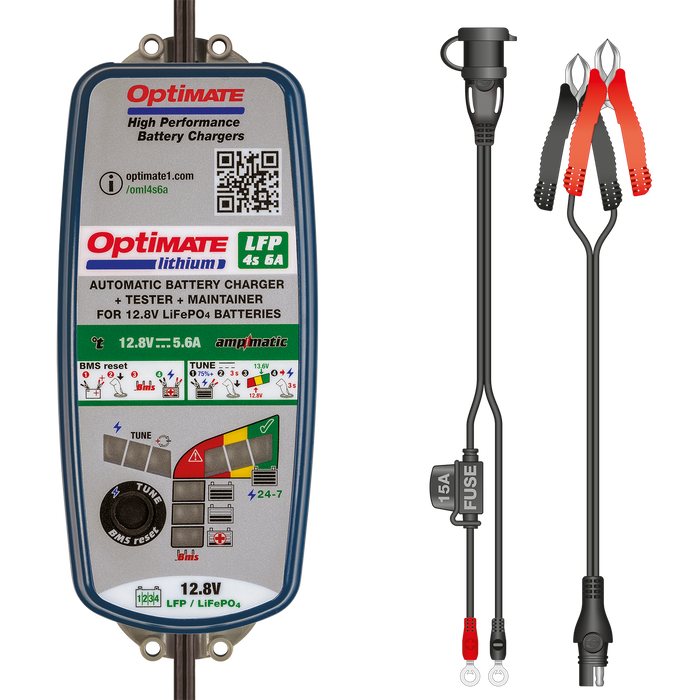 OptiMATE TM-391 LITHIUM Series 10-Step 12.8V 6A Sealed Battery Saving Charger & Maintainer