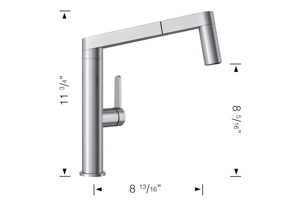 Blanco PANERA 1.5GPM Low-Arc Pull-Out Kitchen Faucet