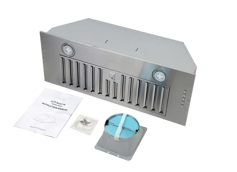 Hauslane Chef 30" IN-R100SS Convertible 600 CFM Stainless Steel Range Hood Insert
