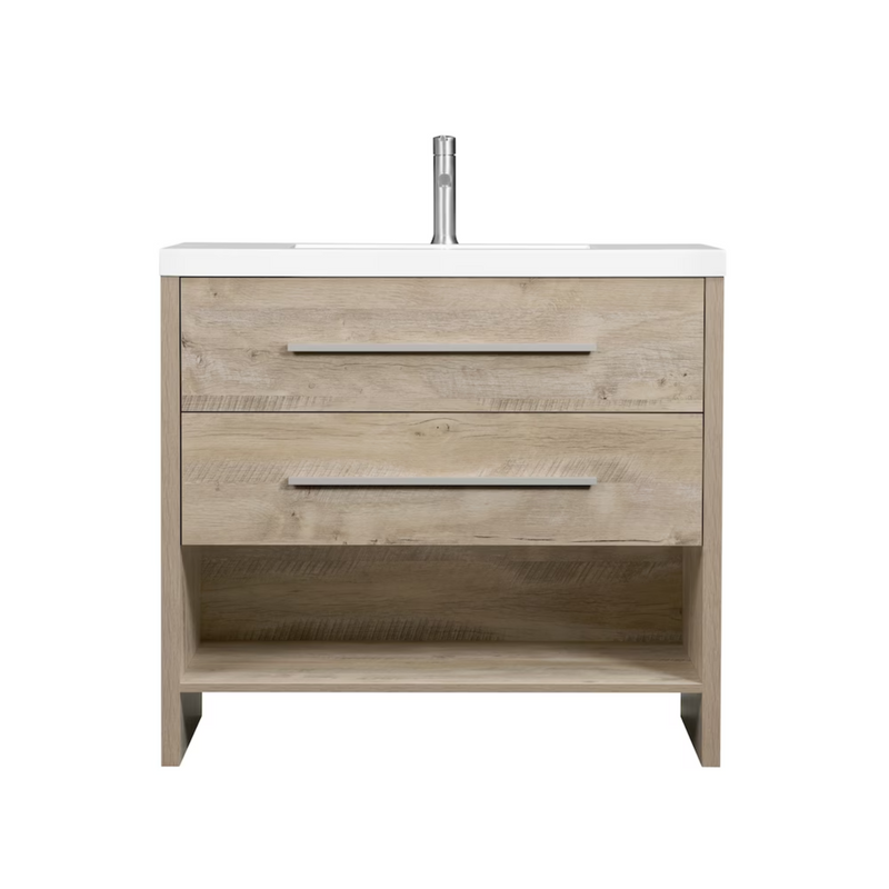 Luxo Marbre RELAX Freestanding 37 inch Vanity, 2 Drawers, 1 Open Shelf, with Sink RELAX V3722MAG NA