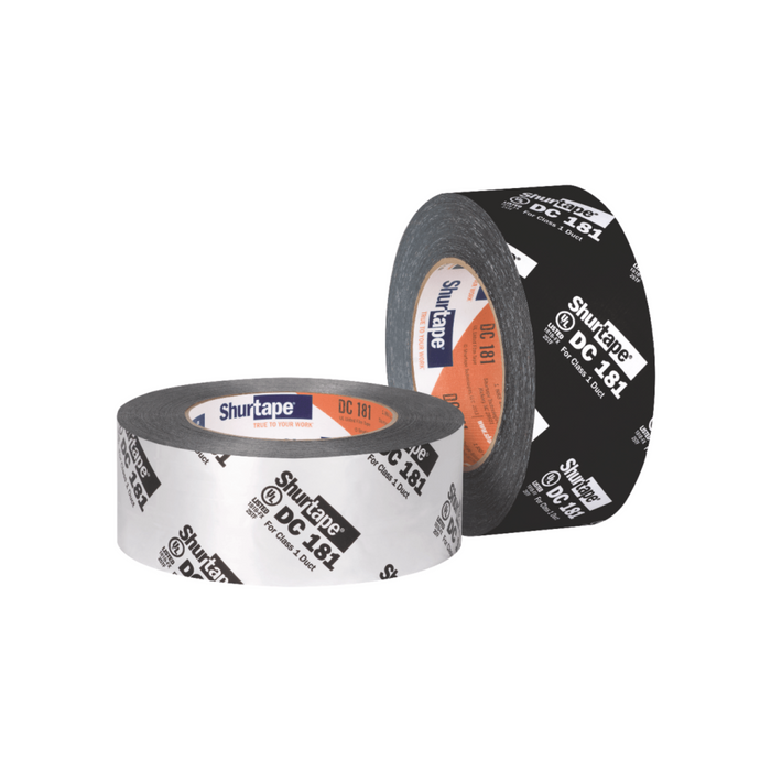 Shurtape DC 181 Flex Duct Tape, Metallic Print, 48mm x 110m, Case of 24 Rolls