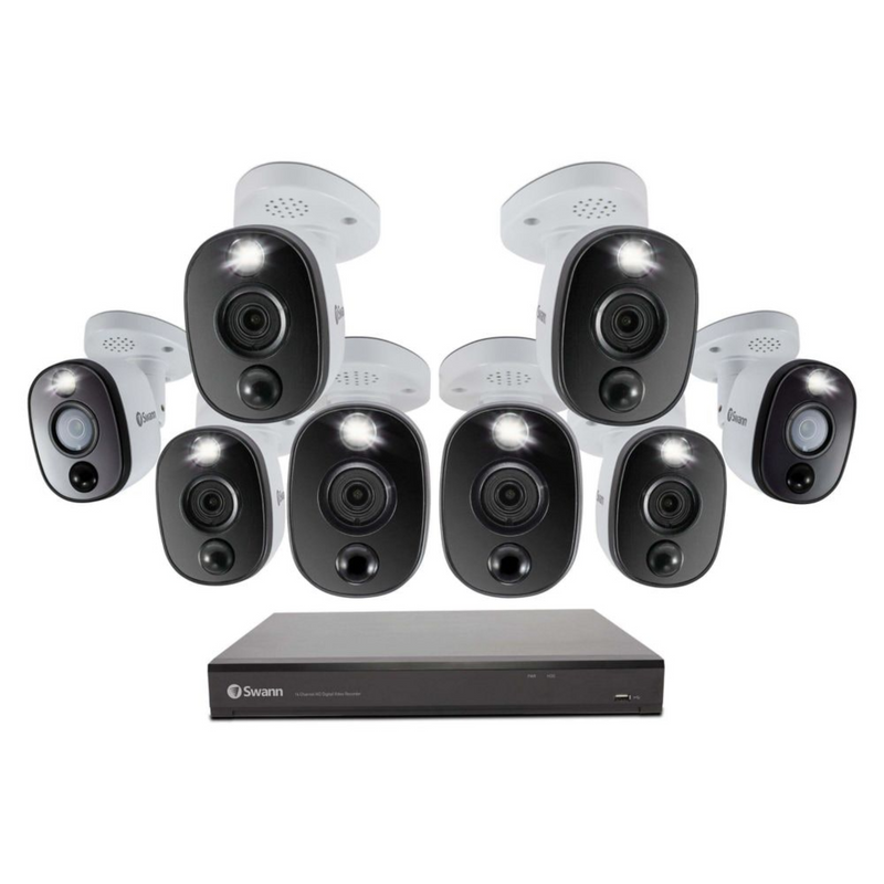 Swann 4K Ultra HD 16-channel 2TB Hard Drive DVR Security System with 8 x 4K Cameras ,SWDVK-1655808WL