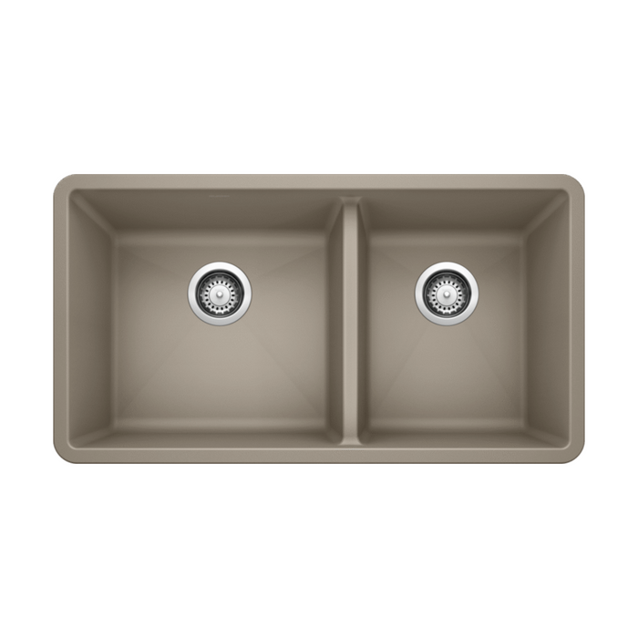 Blanco PRECIS U 1¾ Double Bowl SILGRANIT Undermount Kitchen Sink