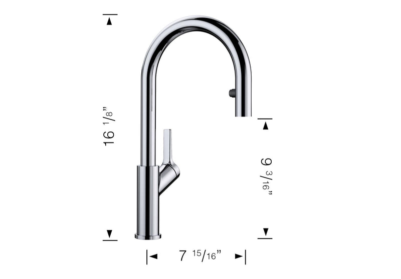 Blanco URBENA 1.5GPM Pull-Down Kitchen Faucet