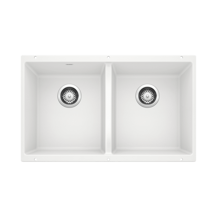 Blanco PRECIS U 2 Double Bowl SILGRANIT Undermount Kitchen Sink — Rise
