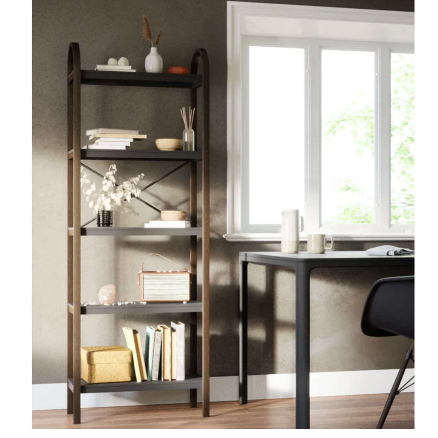 Umbra Bellwood Freestand Shelf 5 Tier White & Natural UMB1016840668 main image 0