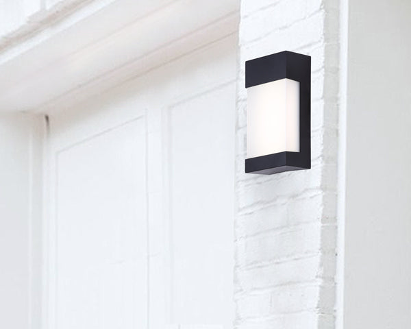 Canarm Polycarbonate Matte Black BRWL-SQ6W-N-BK LED Outdoor Sconce