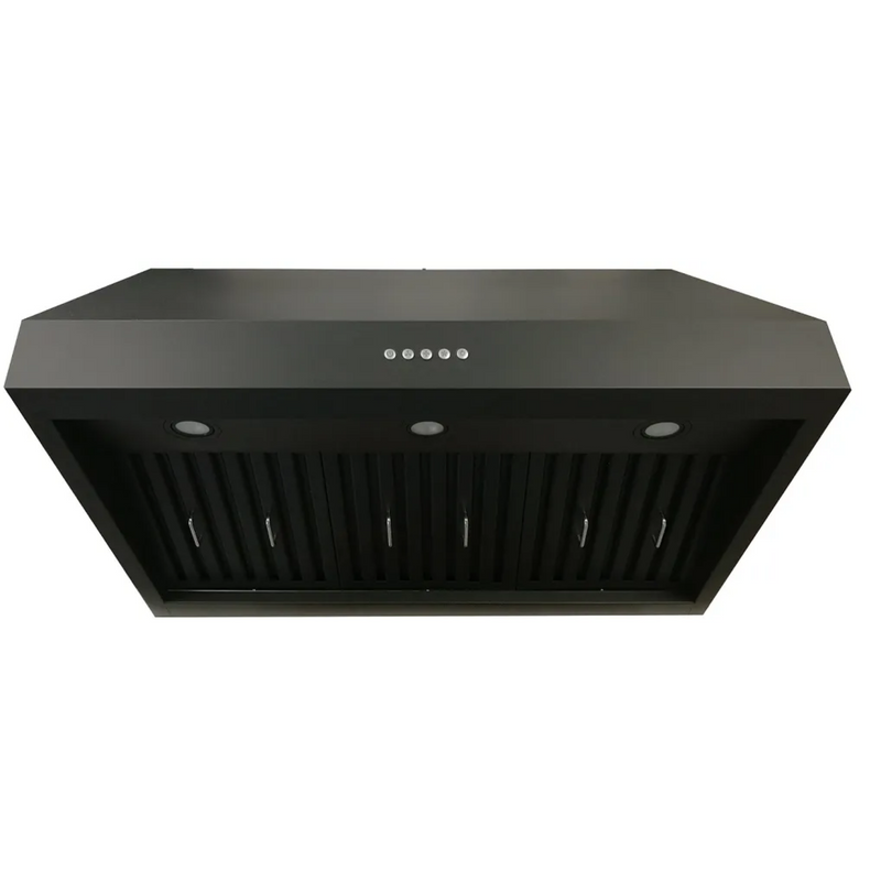 Cyclone 36" PRO Collection 880 CFM Matte Black Undermount Range Hood
