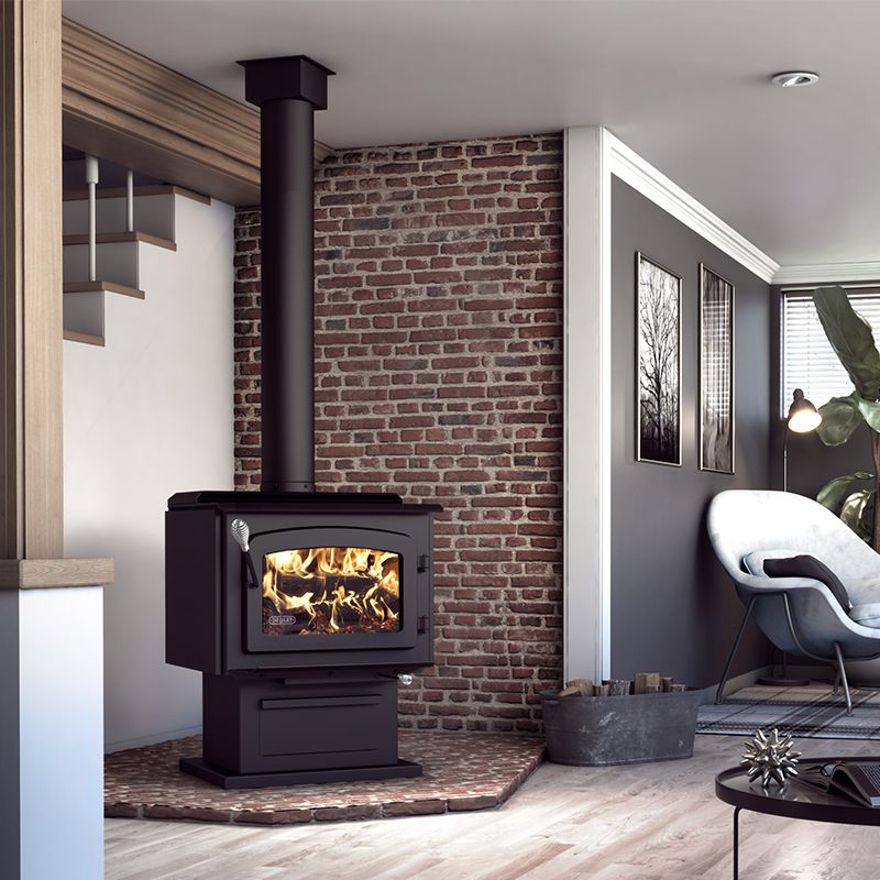 Drolet Escape 1800 Wood Burning Stove - Black Door - DB03102