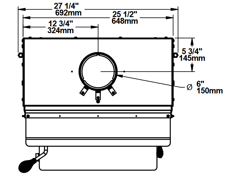 Drolet Escape 1500-I Wood Insert with Faceplate DB03137