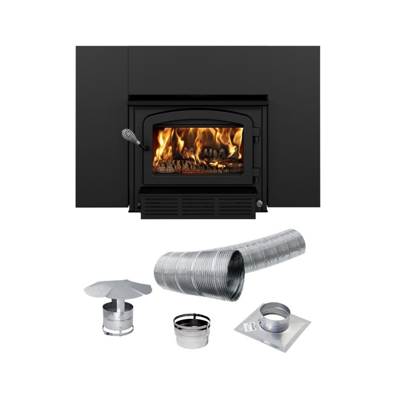 Drolet DB03137K Escape 1500-I Wood Insert Trio (25 FT) — Rise