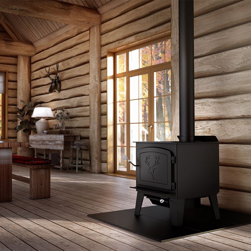 Drolet Black Stag II Wood Burning Stove DB03411