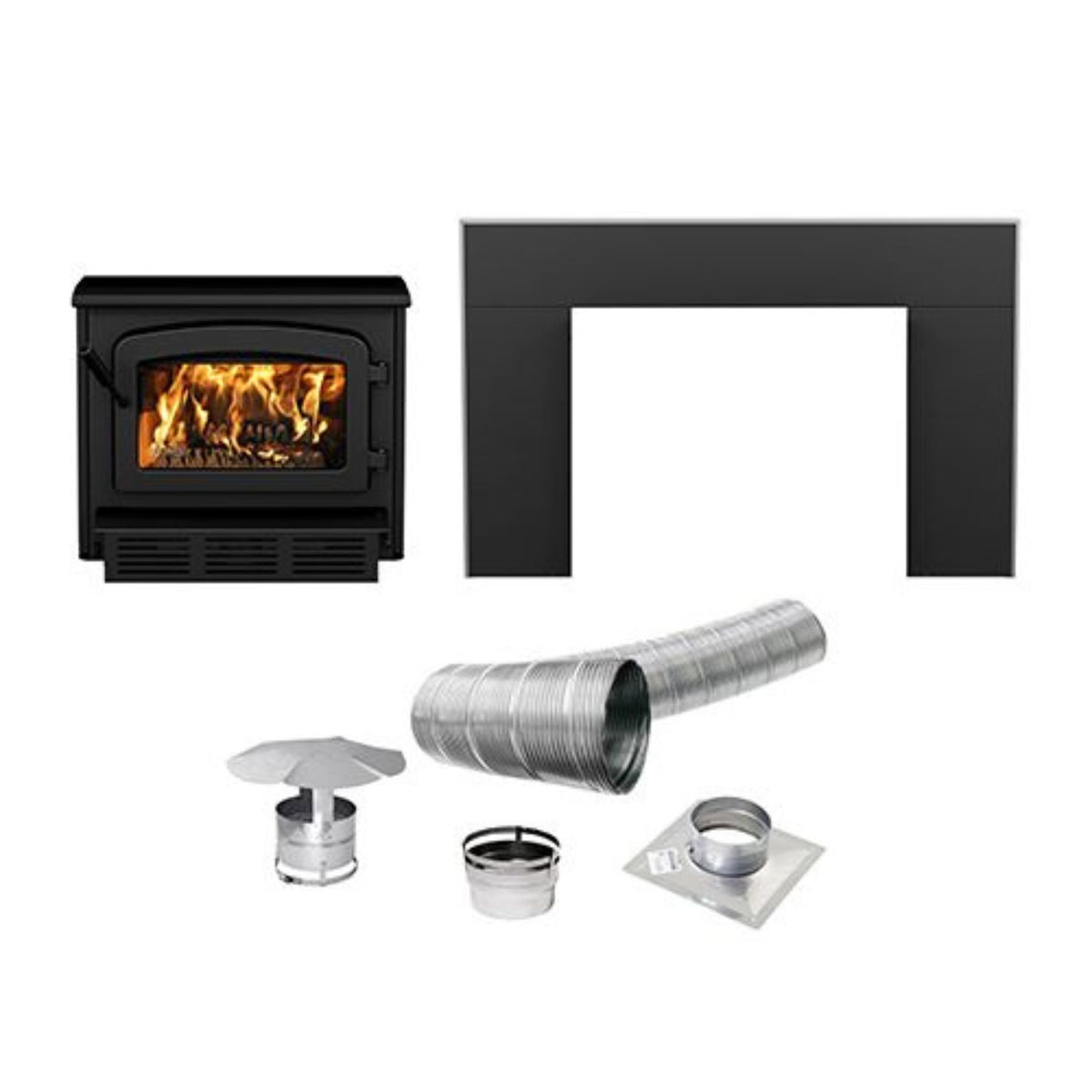Drolet DB03128K Escape 1800-I Wood Insert Trio (35 FT) — Rise