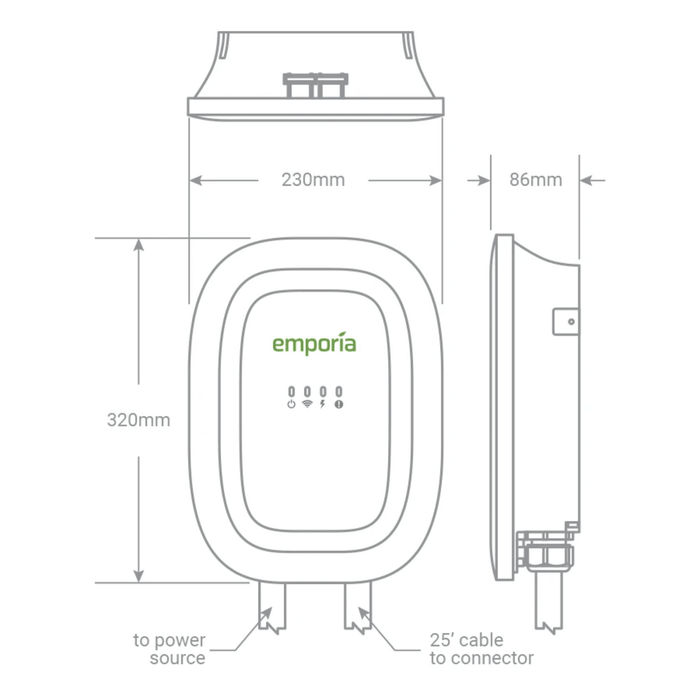 Emporia Smart Home Level 2 48 AMP EV charger - Emporia - Rise