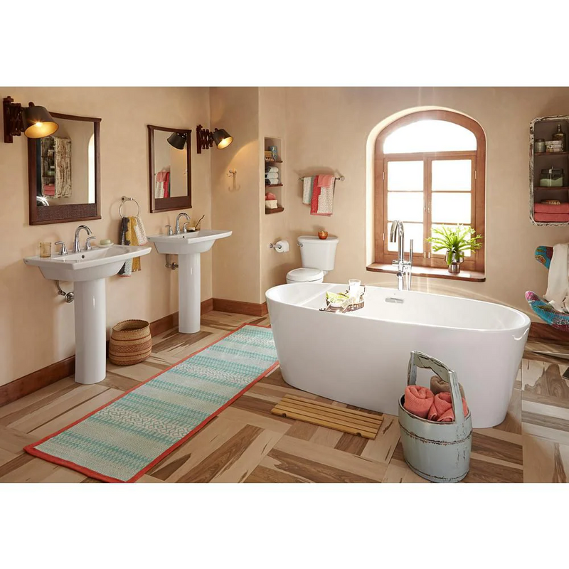 American Standard Coastal - Serin 68 x 31-Inch Freestanding Bathtub Center Drain With Integrated