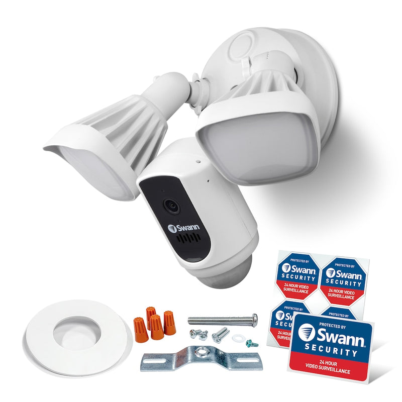 Swann 1080p Smart Wi-Fi Floodlight Security Camera with Alexa and Google Assistant Compatibility