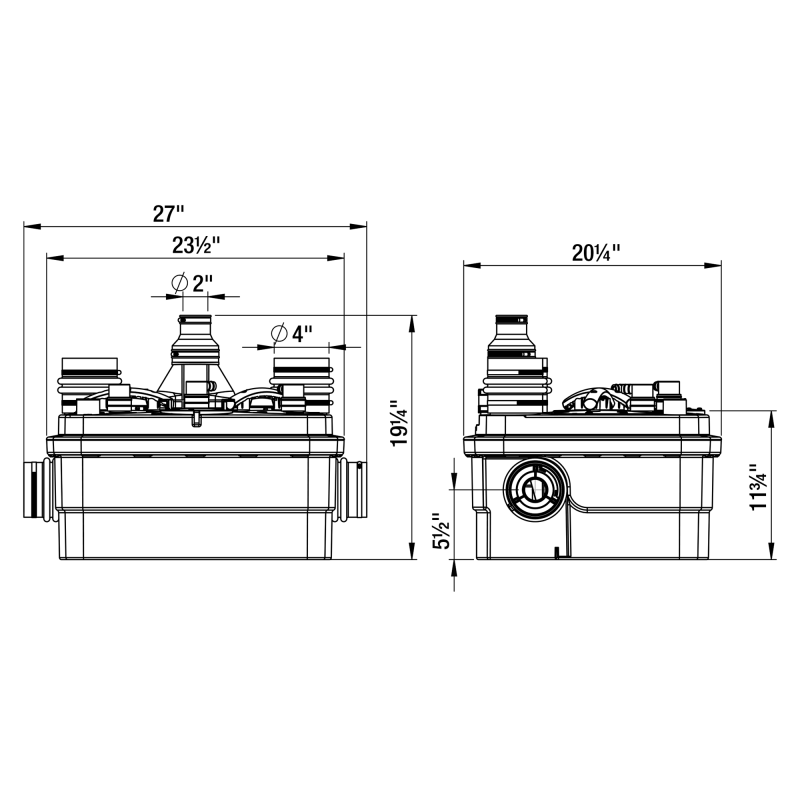 Saniflo 029 Sanicubic 2 (IP68) 240V Duplex Grinder Lift Station - Residential & Commercial