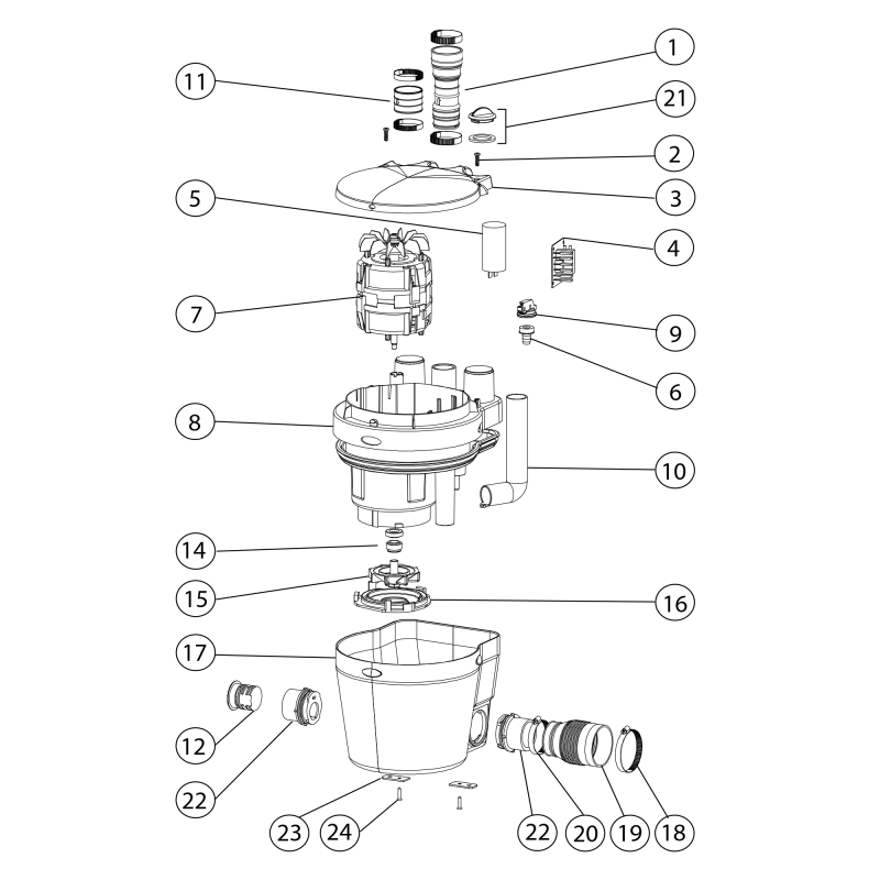 Saniflo 021 Saniswift Drain Pump