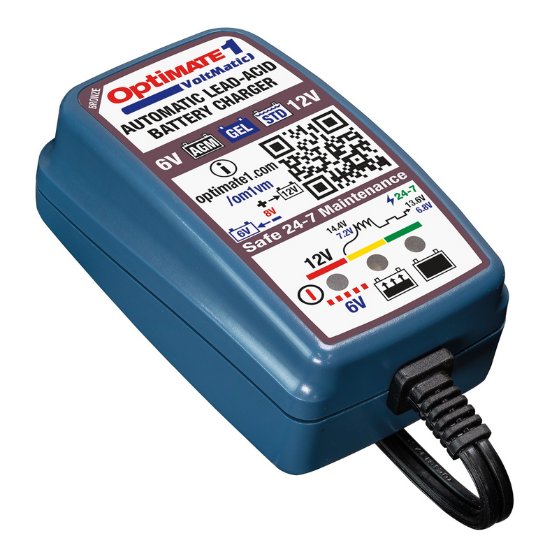 OptiMATE 1 Voltmatic TM-401V2 BRONZE Series: 4-step 6V / 12V 0.6A Battery Charger