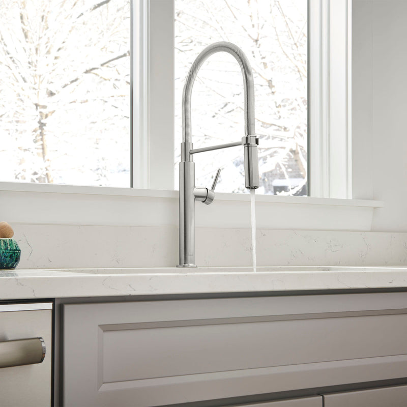 American Standard Studio S Semi-Pro Pull-Down Dual Spray Kitchen Faucet With Spring Spout