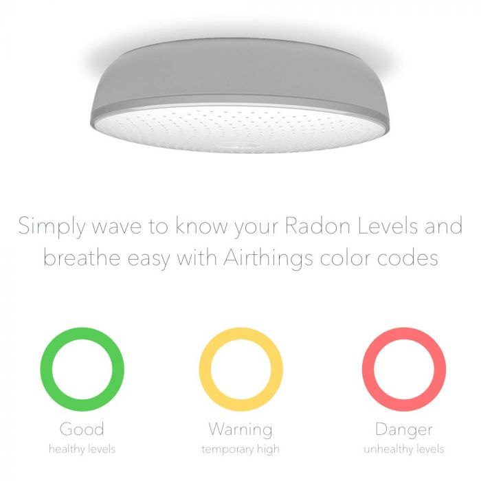 Airthings Wave Radon - Smart Radon Detector with Humidity & Temperature Sensor
